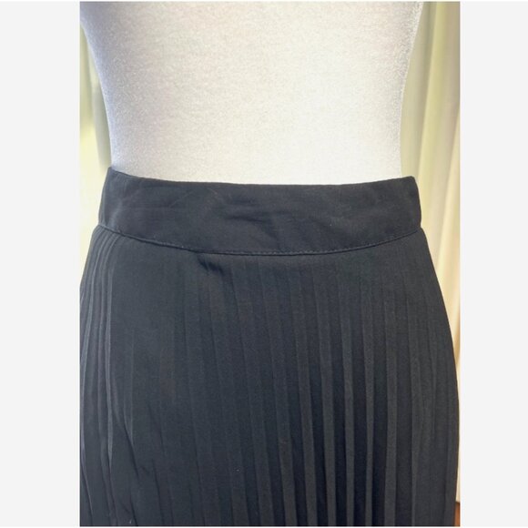 Eloquii Black Sheer Pleated Chiffon Skirt 18/20 Lined Flowing Midi - Picture 3 of 8